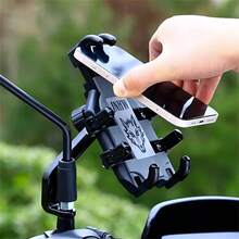 1pc Octopus Motorcycle Phone Holder, Electric Motorcycle Phone Holder, Anti-Shake Navigation Bracket, Anti-Theft, Suitable For Motorcycle, Electric Bicycle, Scooter, Bicycle Phone Holder, Default Rearview Mirror Version, Optional Handlebar Version, Lightweight And Portable, Sturdy And Durable, Unisex, Suitable For All Seasons, Ideal Gift For Lover/Friend/Elder, Christmas, New Year, No Battery Required