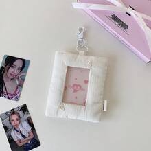 1pc INS Korean Style 3-Inch Photo Card Protector Case, Versatile Student Campus ID Card Holder, Backpack Pendant