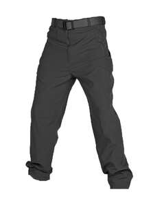 Men's Spring Autumn City Cargo Elastic Pants Trekking Hiking Camping Climbing Running Sports Cycling Work Outdoor Trousers - IX6-黑色 - 查看 2