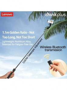 Lenovo H11B Multi-Function Selfie Stick And Tripod, 1.1m Telescopic Stainless Steel Structure, Stable Support For Mobile Phones, Lightweight And Foldable For Easy Portability, Compatible With Various Models - Black - View 4