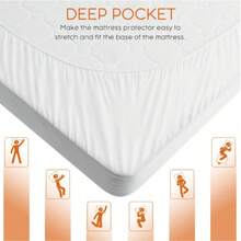 Thick Quilted Mattress Pad - Ultra-Fluffy Soft Topper With Breathable Fabric, Machine Washable, Foldable, 8-10cm Thick, Ideal For Home And Hotel Use, Hotel Mattress Topping | Quilted Texture | Machine Washable Cover, Mattress Pad - 白色 - 查看 6
