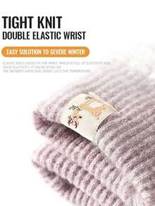 冬季保暖触屏手套 女童弹力连指手套 腈纶全指手套 女童冬季手套 - 彩色 - 查看 4