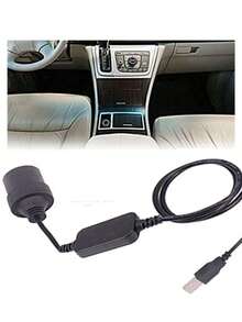 5V USB To 12V Car Cigarette Lighter Socket Female Converter Adapter Cord For Car Cigarette Lighters Car Vacuum Cleaner Driving Recorder Etc (USB To Car Cigarette Lighter)