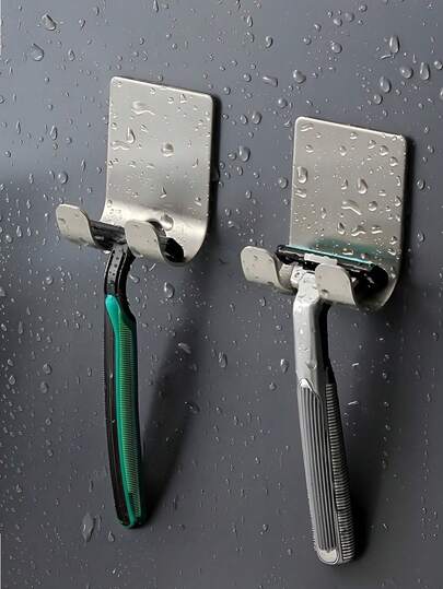 1ชิ้น/2ชิ้น/4ชิ้น ที่วางมีดโกนสแตนเลส 304 ตะขอแขวนมีดโกน ที่กั้นมีดโกน สแตนเลสแบบมีกาวในตัว ตะขอเก็บของอเนกประสงค์ ตะขอแขวนฝักบัว สำหรับมีดโกน ที่จัดระเบียบห้องครัวห้องน้ำ สำหรับเสียบ ปลั๊ก เสื้อคลุม ผ้าเช็ดตัว บวบ เสื้อคลุมอาบน้ำ เสื้อโค้ท, ส่งเทปกาวสองหน้า, เครื่องมือสำหรับผู้ชาย คริสต์มาส สำหรับการให้ของขวัญในวันหยุด