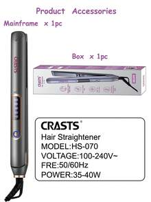 CRASTS 专业直发器，拉直和卷发两用，大板，5 种温度设置，适用于刘海和内卷 - 日規A型插(100V) - 查看 5