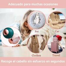 2 Rodillo Quitapelusas Reutilizable, Rodillo de Pelusa Porttil, Quitapelos y Rodillos para Mascotas, Lavable Reutilizable Removedor para Ropa, Muebles, Alfombras, Cama, Sof Rosa y Blanco - Rosa y Blanco - Ver 5