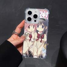 Cute Japanese Anime Girl Pattern Y2K Phone Case For IPhone 16 15 14 13 12 11 Pro Max X XR XS Max 8 7 Plus Shockproof Transparent Soft Back Cover