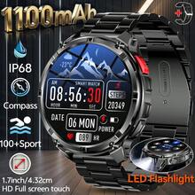 GUHUAVMI 1.7inch Big Screen Men's Outdoor Sports Smartwatch, Built In 1100mAh Ultra Large Capacity Battery, With Bluetooth Call, Voice Assistant, Reminder Function, Strong LED Flashlight, DIY Watch Face, Fitness Tracker Watch(Step Counting, Distance, Calories), GPS Motion Tracking, Compass, Multi Sport Modes, IP68 Waterproof Smart Watch For Women, Compatible With Android IOS Mobile, Best Gifts - 彩色 - 查看 13