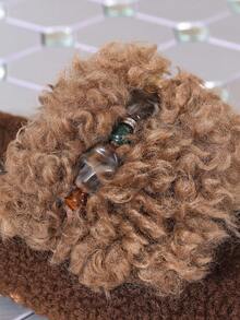 Mules femme à perles moelleuses avec semelle épaisse, convenant pour le port intérieur et extérieur