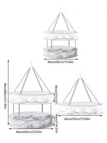 The Clothes Drying Rack Is Foldable. It Is A Mesh Clothes Drying Rack That Saves Space For Drying Sweaters. It Is A Laundry Rack With Internal Fixation, Suitable For Clothes, Towels, Underwear, Indoors And Outdoors. - Multicolor - View 2