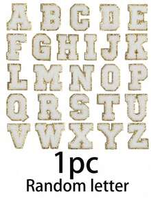 1PC Transparent PVC Toiletry Bag For Makeup Tools Letters Makeup Bag Water-Proof Portable Chenille Letter Zipper Make Up Organizer Minimalist Initial Letter Patch Travel Toiletry Bag For Women For Bathroom Monogram Wash Bag (Letter A~Z) Gift For Mom Beach Bag Beach Essentials Beach Towel Organizer Beach Accessories Beach Stuff Holiday Bag Holiday Essentials For Winter And Fall For Vacation Valentine's Day