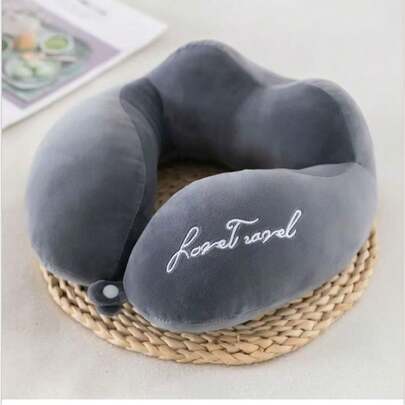 Almohada Alto de viaje liso cojin para cuello con relleno extraible y fácil de lavar