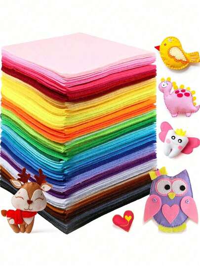 20 片柔软毛毡片，多种颜色可选，非常适合 DIY 工艺品、刺绣、针毡和缝纫项目，适用于万圣节装饰