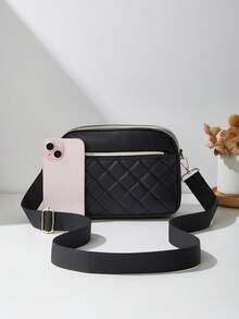 Fashionable New Quilted Seam Multilayer Crossbody Shoulder Bag For Women