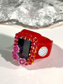 1pc Elegant Flower Ring Tally Counter, Mini Tasbih Ring Counter, Step Tracker, Suitable For Holiday Gatherings As Gift