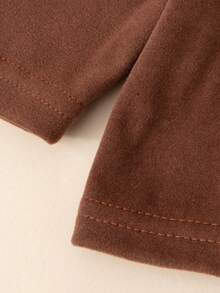 3pcs/Set Young Boys Cartoon Baseball Bear Fishing Bear Crocodile And Letter Print, Casual Comfortable Soft Fleece Tops, Long Sleeve Tops Turtleneck, Thermal Fall Outfits Underwear Suit For Autumn/Winter