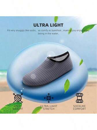 男女款时尚速干水袜越野鞋沙滩鞋多色舒适防滑水鞋，男女皆宜，适合瑜伽、健身训练、游泳和冲浪