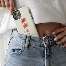 Flower Floral Phone Case Summer Flowers Orchids & Lilies Minimalist Cover Suitable For IPhone17/IPhone17 Air/IPhone17 Pro/IPhone17 Pro Max/16 Pro Max/15 Pro Max/14 Pro Max/13 Pro Max/12 Pro Max - trắng - Xem 4
