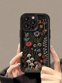 Plush Flower Textured Thick Anti-Drop Painted Phone Case, Compatible With IPhone 16/11/16pro/16plus/16promax/16e/15Promax/13/14/12/XS/XR/7G/8P, Galaxy S25/S25PLUS/S25 Ultra/A16/A36/A26/A56/A50/A12/A32/A52/A72/A51/A21S/A13/A14/S24/S24PLUS/S24Ultra,S22/A52/A53/A54/A55S23/, 11/12Pro/12/12X/13Pro/14Pro/15Pro/, Redmi 10/9/Note9/12c/Note11pro/Note8Pro