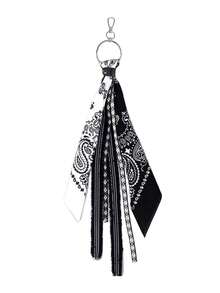 1pc Hiphop Style Waist Towel With Fruit & Floral Print And Chain, Streetwear For Men Halloween Fathers Day Gift School Jewelry Men Y2k Accessories Goth Chains Jeans Accessories Gothic Jewellery Back To School Halloween Accessories Punk