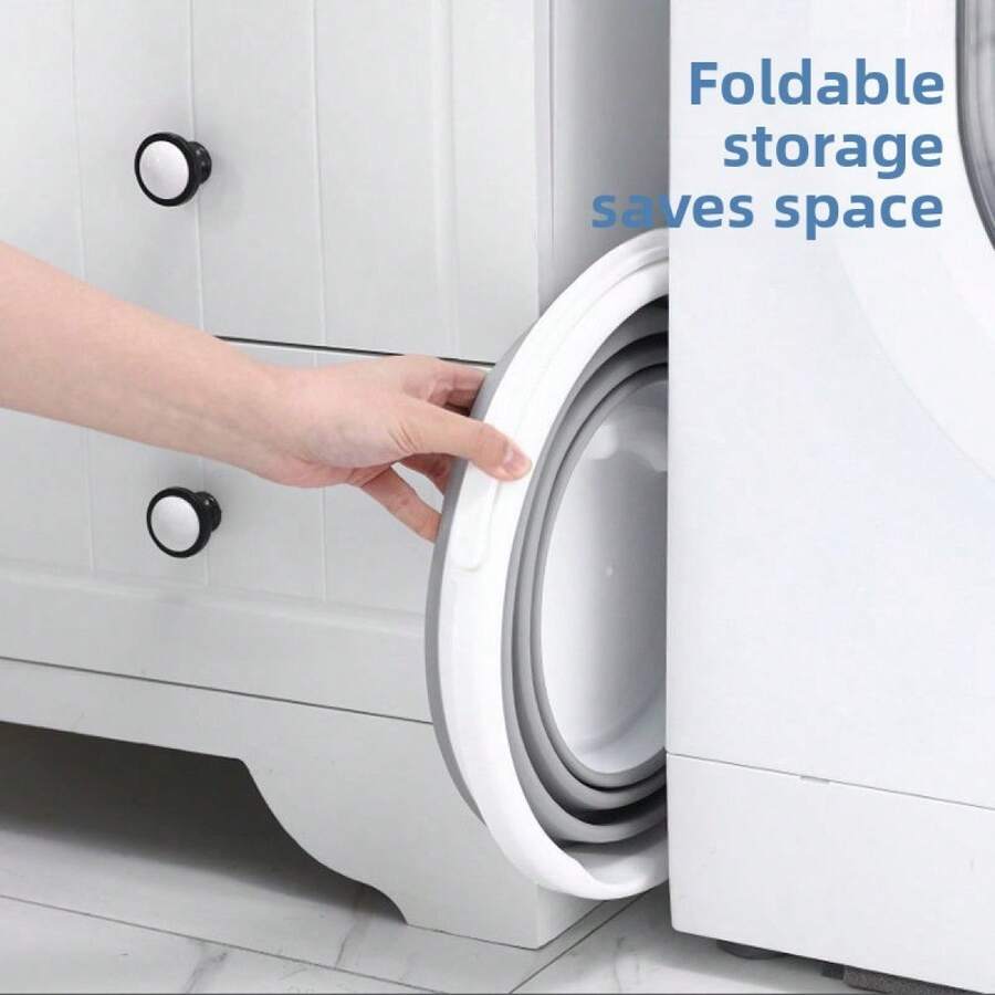 1 Piece Foldable Bucket, Portable Bucket, Foldable Car Wash Bucket, Outdoor Camping Fishing Travel Bucket, Car Wash Bucket, Easy To Store, Cleaning Supplies, Household Gadgets, Car Bucket, Outdoor Portable Bucket, Household Multi-Function Bucket, No Cover, Suitable For Car, Kitchen, Bedroom, Living Room, Outdoor, Travel, Can Be Given As A Gift, Gift, Festival