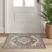 Washable Mat, Vintage Medallion Entryway Mat Door Mat With Non- Backing, Front Entrance Mat For Entrance Bedroom Bedside Kitchen Laundry Home Decor Christmas Decor Kitchen Rug