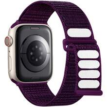 柔软透气的运动尼龙环带，兼容 表带 38MM 40MM 41MM 42MM 44MM 45MM 46MM 49MM，男女可调节表带，兼容 Series SE Ultra 11/10/9/8/7/6/5/4/3/2/1 - 42/44/45/49mm - 查看 29