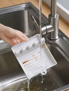 1pc Kitchen Lid Holder, Foldable Kitchen Utensil Holder For Spoons, Spatulas And Knives Storage Rack, Foldable