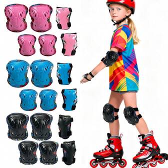 Knee Pads For Kids Protective Gear Set With Knee Pads Elbow Pads And Wrist Guards Ideal For Girls Boys Skating Skateboard Scooter Bike