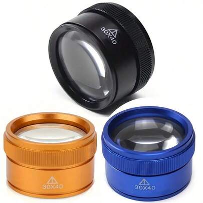 1pc Magnifier - For Watch Repair, Jewelry Making And Precise Inspection, Optical Glass Coated Lens, Zeiss Lens, Jewelry Metal Box Magnifier, 30X Jewelry Loupe, Portable Full Metal.