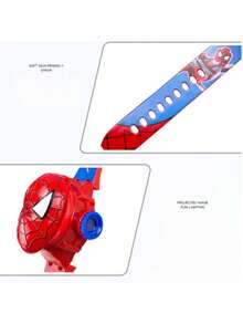 Marvel New Flip Cover Design Projection Luminous Cartoon Hero Teenage Electronic Watch, Spider-Man Watch Teenage Gift, Unisex Cartoon Print Watch