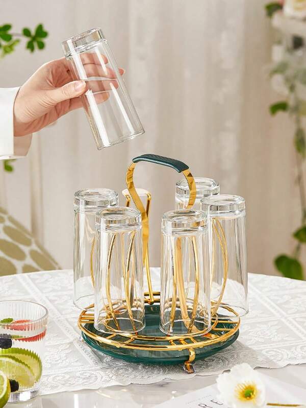 Cup Drying Rack, Mug Drain Storage Rack, Glass Drain Rack With Drain Tray And Silicone Protection Hook (Suitable For Glasses, Glasses And Kitchens).