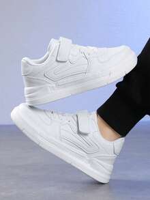 1 paire de chaussures de skate basses ajustables pour enfants, couleur classique, convient pour l'école, le campus, l'automne/l'hiver