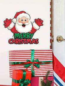 1 Stück mehrteiliger PVC Wandaufkleber, Klassische Weihnachtsserie 3D Plüsch-Weihnachtsmann, Weihnachtsmann, Schneemann, Kamin Dekorationen, geeignet für Schlafzimmer, Wohnzimmer, Arbeitszimmer, Esszimmer, Badezimmer, Heim Wanddekoration, Raumdekoration