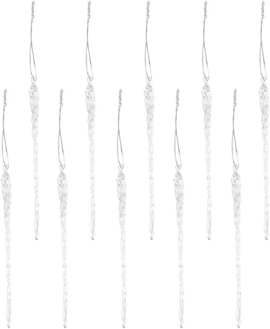 ¡RecomendadoTOYANDONA 36 Piezas Adornos De Navidad Decoración De Cristal Colgantes Carámbanos Adornos De Árbol De Navidad¡Top de Temporada - 1 - Ver 1