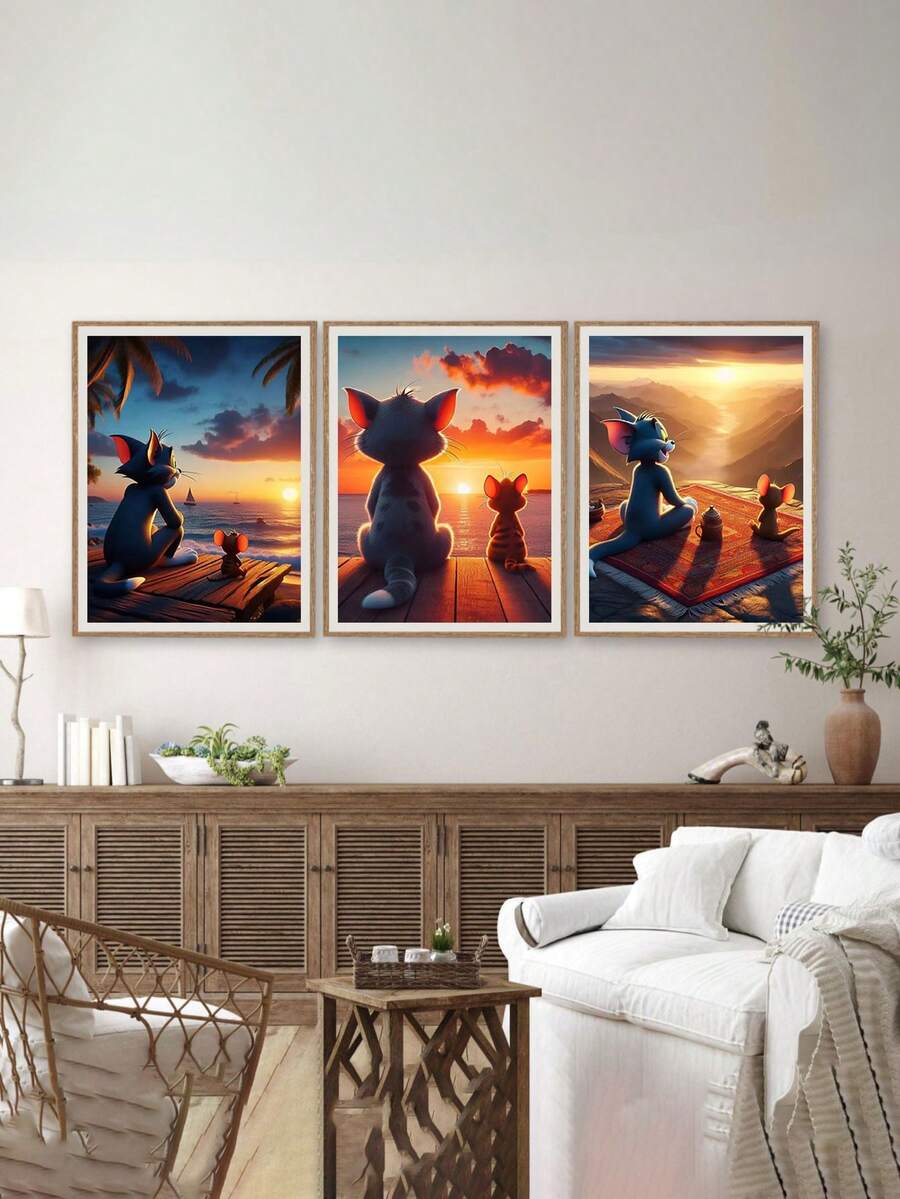 WB 1 pièce Affiche des Supers Nanas sans cadre, peintures décoratives pour la maison, affiches vintage classiques. Décoration de salle, bar, café, style nordique pour la maison, chambre à coucher