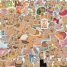 100 Stücke süße Capybara Tier Aufkleber, niedliche Cartoon Vinyl Aufkleber geeignet für Malbücher, Tassen Zubehör, Wasserflaschen, Laptops, Handy, Skateboards, Gitarren, Gepäck, Scrapbooks, Helme, Fahrräder, Motorräder, Autos, Rucksäcke, Halloween, Weihnachten, Thanksgiving, Ostern Party Dekorationen und Geschenke