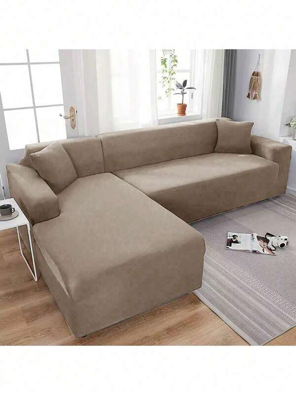 1 Solid-Color Milk Silk Elastic Sofa Cover, Modern All-Season One-Piece Full-Cover Sofa Cover, Pet-Friendly Sofa Protection Against Machine Washing, Pet-Friendly Home Decoration, 1 Seat, 2 Seats, 3 Seats, 4 Seats