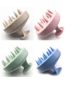 1个硅胶头皮按摩洗发刷,头皮清洁刷,去角质头皮按摩器,头发和头皮按摩刷,浴室配件 - 返校洗发刷,符合人体工程学的头皮清洁洗发刷 - 温和去角质按摩器,适合所有发质 - 彩色 - 查看 8