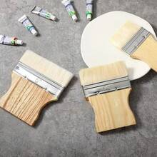 扁平桨式油漆刷，3/4/5 英寸，3 支装，用于墙壁的扁平油漆刷，家具油漆刷套装，用于粉刷墙壁的墙面油漆刷，用于油漆的油漆刷，木材着色刷，3/4/5 英寸油漆刷