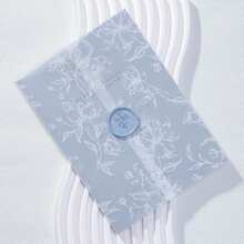 50 Pack White Grace Bloom Vellum Jackets For 5x7 Invitations, 115GSM Pre-Folded Vellum Paper, For Wedding Invitations Wraps, White Theme Wedding & Events,21515787 - 白色 - 查看 2