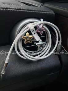 Nuevo clip decorativo para rejilla de ventilación del coche con estrella brillante, decoración de ambiente simple (sin fragancia incluida)
