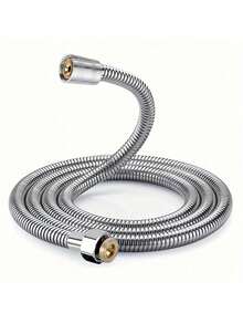 1 pieza Manguera de ducha de acero inoxidable de 59 pulgadas, tubo de entrada de agua multifunción antitorsión, plateado