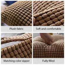 Conjunto de 2 almofadas de veludo cotelê de 45*45cm (incluindo o enchimento), macias e confortáveis, ideais para decorar janelas de quartos, carros e varandas, criando um ambiente aconchegante e relaxante. Feitas com material de alta qualidade, o tecido é firme, liso, delicado e macio ao toque, com excelente afinidade com a pele.