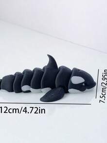 Customizable 3D Printed Movable Orca Statue - Elastic Orca Figurine Pet Toy And Personalized Desktop Decoration Item