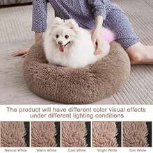 MIXJOY Orthopedic Dog Bed Comfortable Donut Cuddler Round Pet Beds Ultra Soft Washable Dog And Cat Cushion (20''/23''/30'') (23'', )(S(23''x 23'') Brown) - Type3 - 查看 5