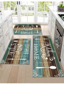 Zestaw 1/2/3 zmywalnych dywaników kuchennych w stylu boho, antypoślizgowa wycieraczka z poliestru z podkładem TPR, miękki aksamitny dywanik kuchenny – idealny do kuchni, pralni i korytarza
