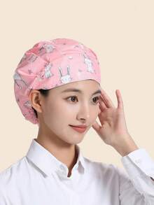 1 pièce Casquette respirante anti-poussière, style polyvalent, durable, en polyester, confortable à porter, bonne couverture, convient pour la cuisine, le chef de restaurant, le nettoyage, les soins infirmiers, l'atelier sans poussière - Multicolore - Voir 5