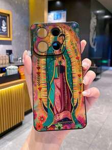 2pc Girl Praying Pattern Shockproof Phone Case Compatible With Apple, /Galaxy, Infinix, Redmi, OPPO, VIVO, RealmeFOR-YOUR-BELOVED-PHONE Christmas Gifts Christmas Gifts - Kiểu 1 (1 CÁI) - Xem 4