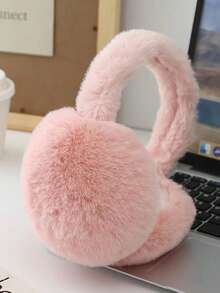 1 Stück einfarbige warme Ohrenschützer - weicher Plüsch Ohrenwärmer, faltbare Ohrenschützer, bequeme kältebeständige Ohrenschützer Unisex für Winter Outdoor Winterzubehör